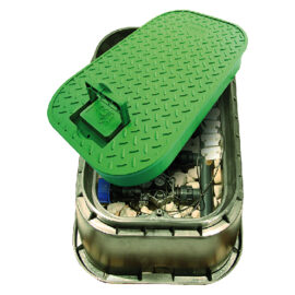 Pozzetto rettangolare con coperchio base cm 31,9 x 40 x h 21,7 - coperchio 22,8 x 31 Rain