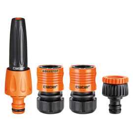 Lancia e raccordi rapidi in set art. 8827 - 4 pezzi blister Claber