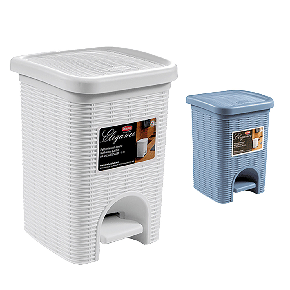 Pattumiera a pedale ‘elegance’ lt. 6 – col. bianco Stefanplast