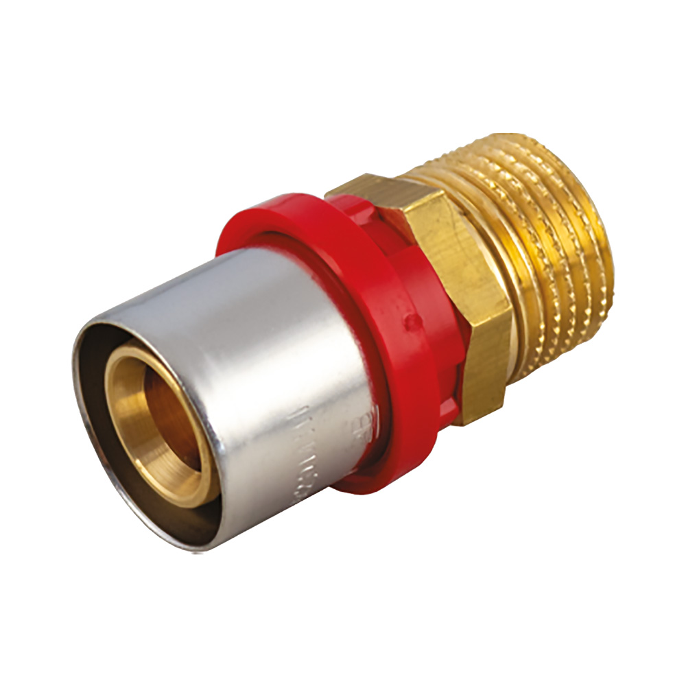 Raccordo a pressare diritto ‘1650ct’ 16 x 3/4 – maschio Tiemme