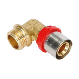 Raccordo a pressare curvo '1654ct' 20 x 1/2 - maschio Tiemme