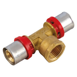 Raccordo a pressare a 't' femmina '1659ct' 20 x 1/2 x 20 Tiemme