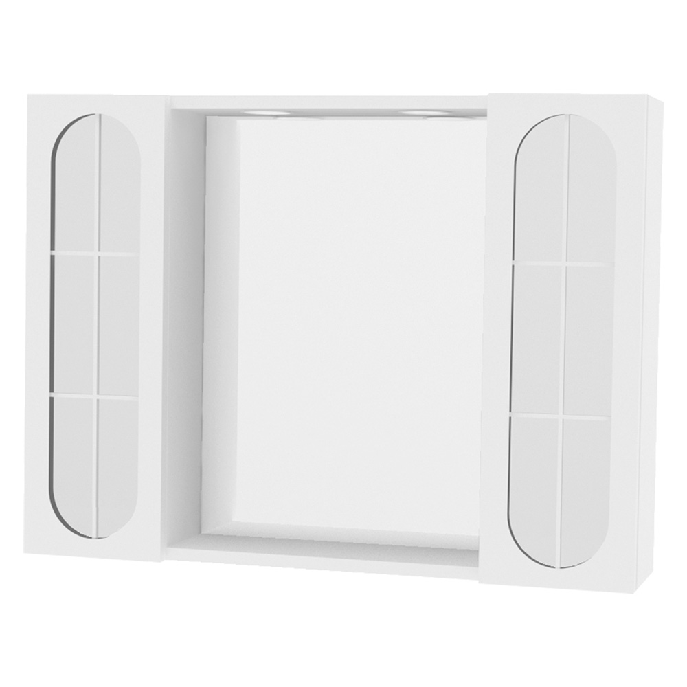 Specchiera da bagno pensile doppio ‘oltea’ art. 940 led – laccata bianca Savinidue