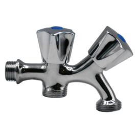 Rubinetto attacco lavatrice e lavastoviglie manopole abs Fluxy