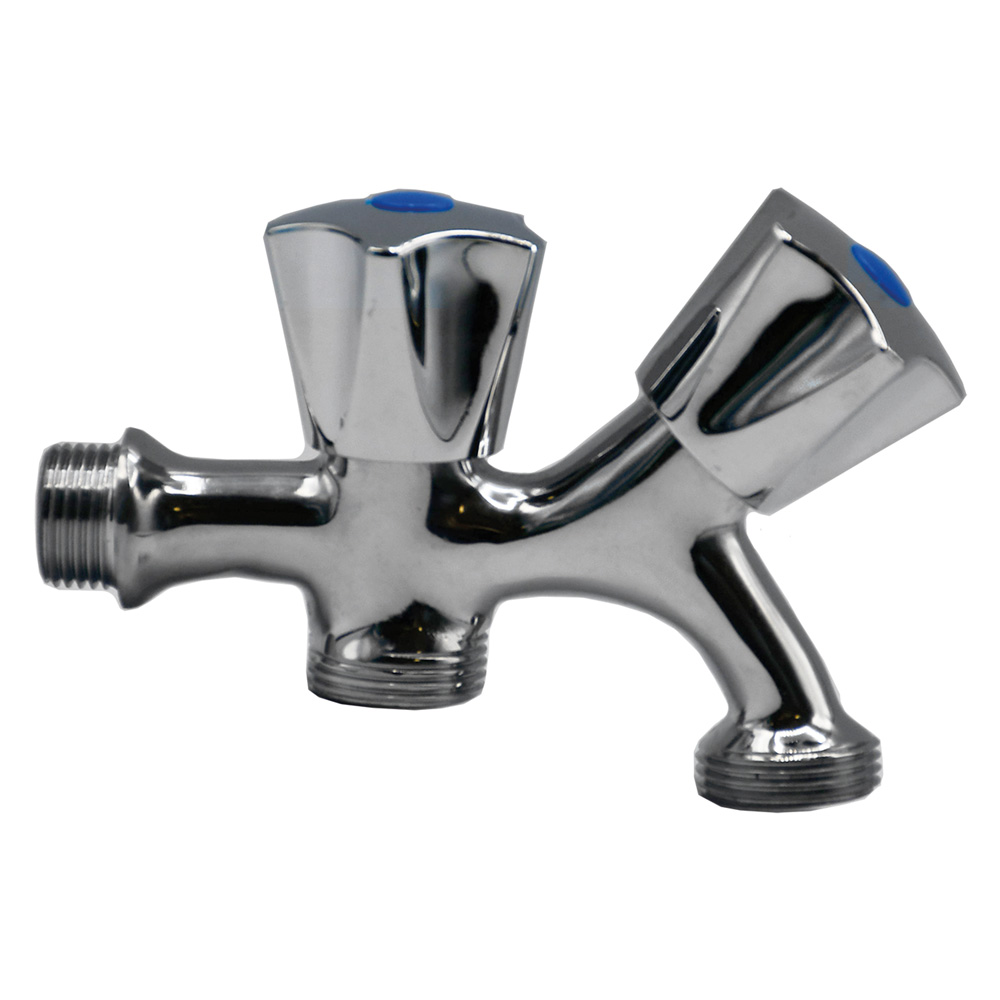 Rubinetto attacco lavatrice e lavastoviglie manopole abs Fluxy