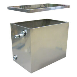 Vaso di espansione in acciaio inox lt. 30 - cm. 41 x 26 x h.31 Senza marca