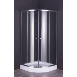 Box doccia cristallo semicircolare due porte 'rubino' cm 80 x 80 - h 185 Fluxy