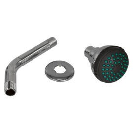 Soffione per doccia linea 'dark grey' abs cromato Fluxy