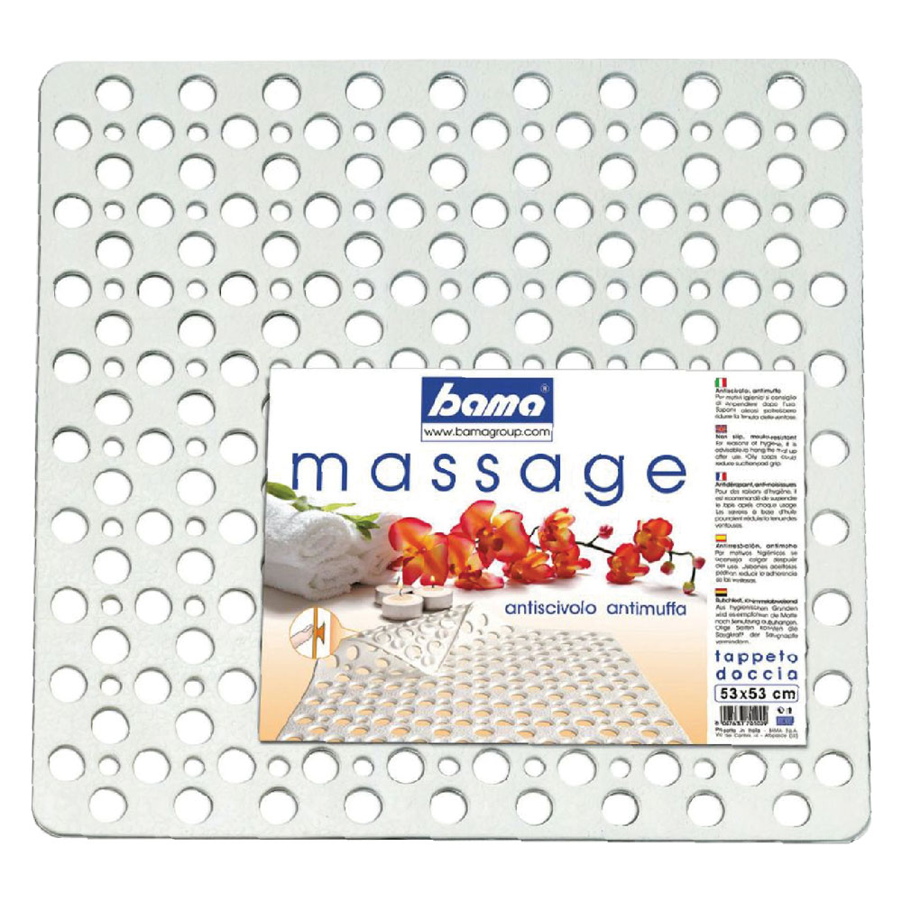 Tappeto antiscivolo per doccia cm 53 x 53 Bama