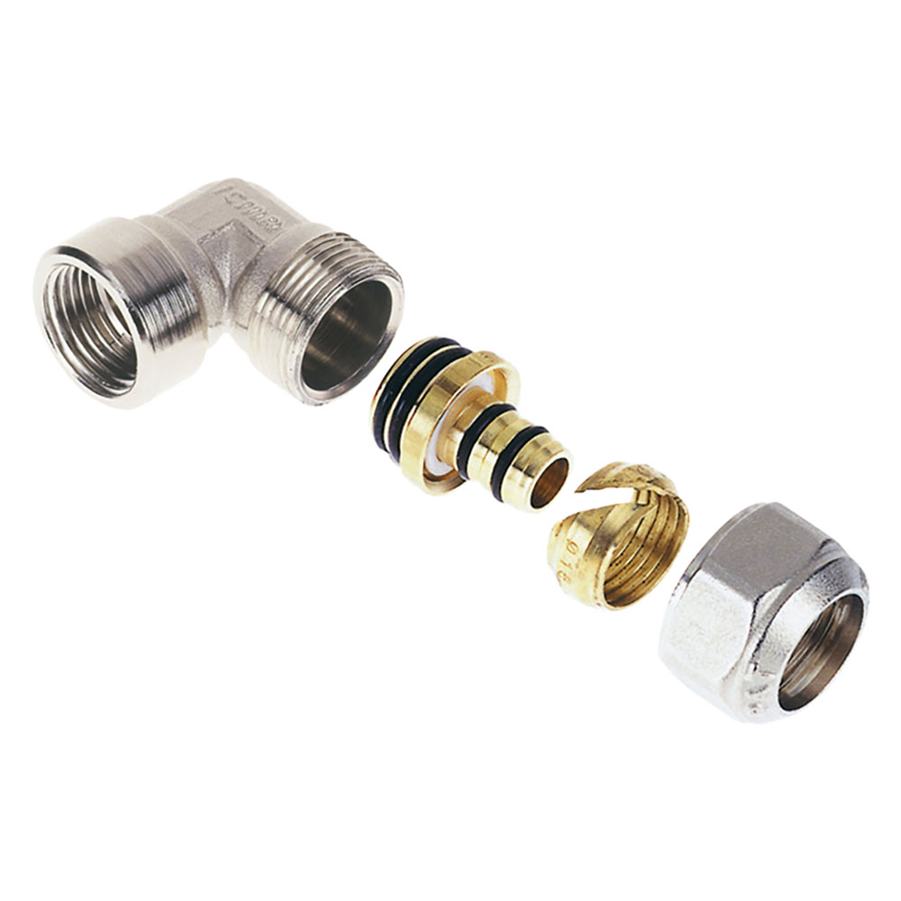 Raccordo a stringere curvo ‘art. 535 / 545’ ‘art.535’ – 16 x 1/2 – femmina Icma