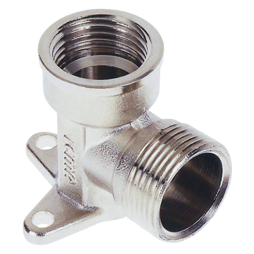 Raccordo a stringere curvo con flangia 3 fori ‘art. 510’ 16 x 1/2 – femmina Icma