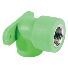 Gomito a 90° filettato femmina con staffa 20 x 1/2 Tubitalia