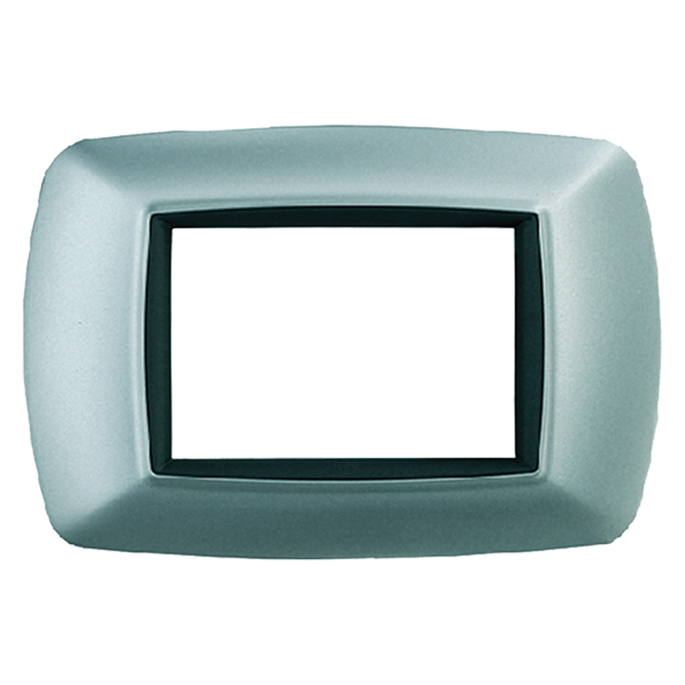 Placca col. alluminio chiaro ‘life’ 3 posti –  2983/ac Feb