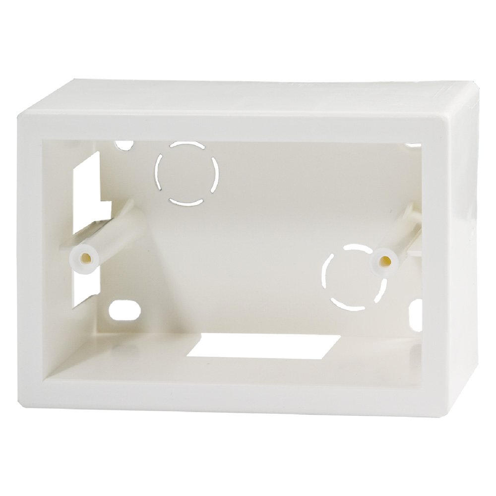 Scatola da parete per canaline mm  120 x 83 x 45 – 3 posti Senza marca