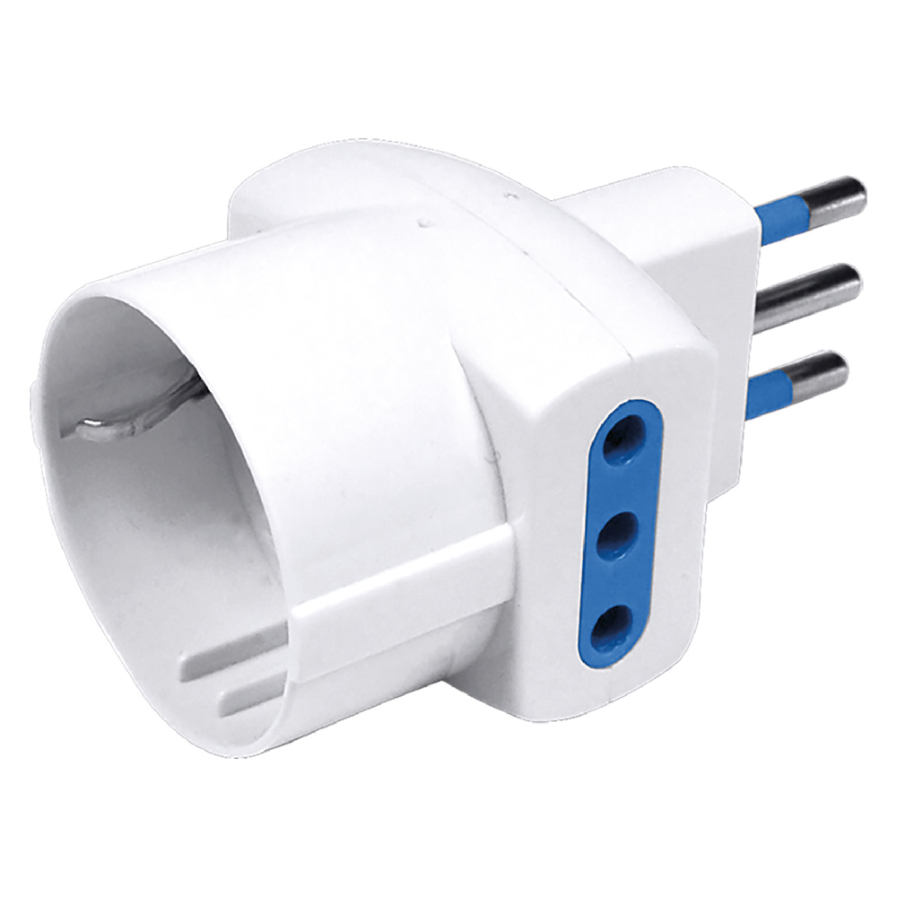 Adattatore art.ce37b – spina 2p + t 10a – scatola appendibile Novaitalia