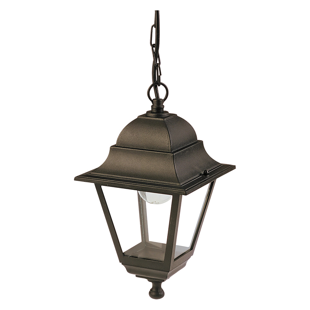 Lanterna a sospensione con catena ‘old’ bianco/argento Sovil