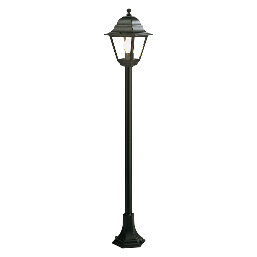 Lampione con colonna ‘old’ 60 w – cm 18 x 18 x h 121 bia./arg. Sovil