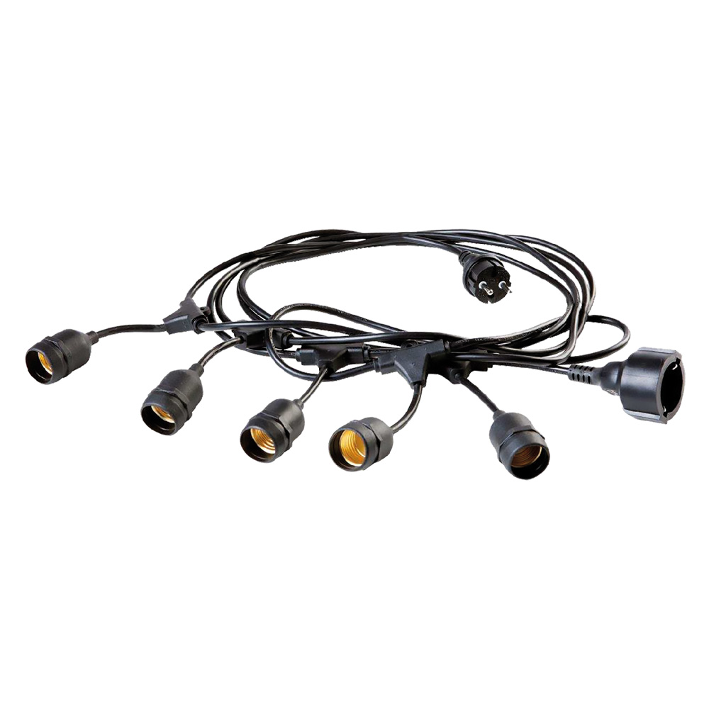 Luminaria ‘enjoy’ cavo mt.5 – 5 portalampade – bianco Sovil