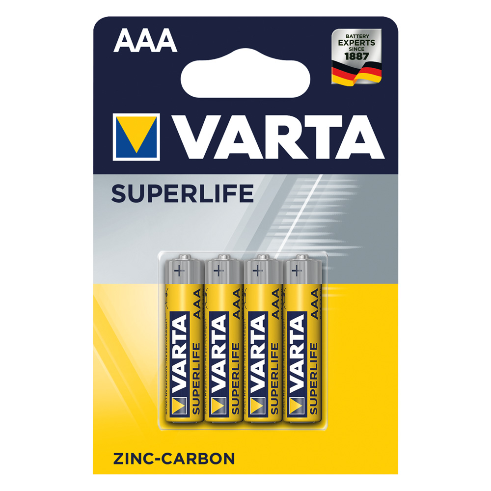 Pila ministilo superlife ‘ro3p’ pz 4 – 1,5 v – aaa Varta