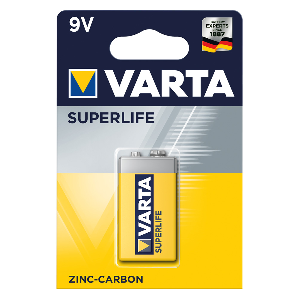 Pila transistor superlife ‘6f22’ pz 1 – 9v – e Varta