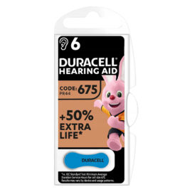 Pila per apparecchi acustici 'da 675' pz 6 - 1,4 v Duracell