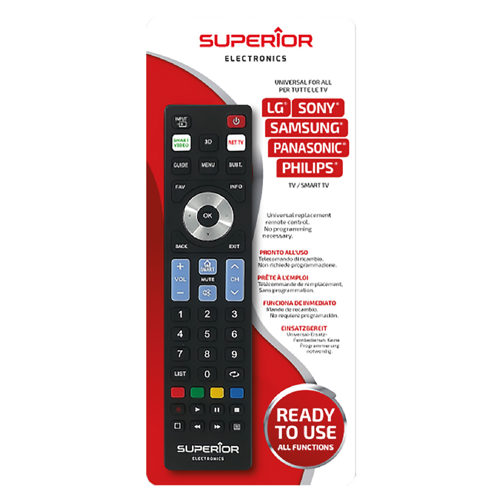 Telecomando compatibile per tv ‘ready 5 smart repl tipo universale Superior