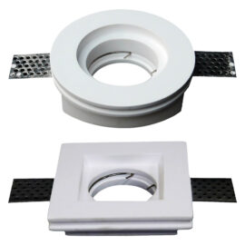 Portafaretto led in gesso Ø mm 103 x 33 mm - bianco Vtac