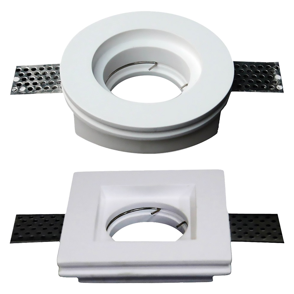 Portafaretto led in gesso mm 100 x 100 x 25 mm – bianco Vtac