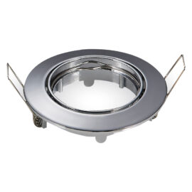 Portafaretto led orientabile in metallo colore satinato Ø 82 x h.25 mm. Ø imbocco 70 mm. Vtac