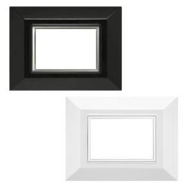 Placca 'plain' 5203/n nera (3 posti) Feb