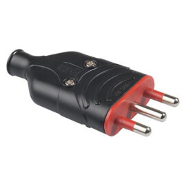 Spina alta resistenza 'ela plug' 2p+t 16a - colore nero Rosi