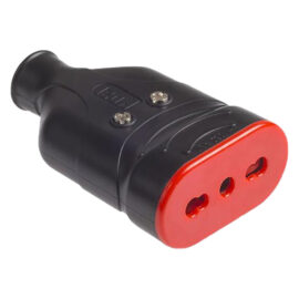 Presa alta resistenza 'ela plug' 2p+t 10/16a - colore nero Rosi