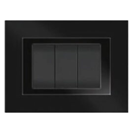 Placca colore nero 'elite' 3 posti - 5703/ab Feb