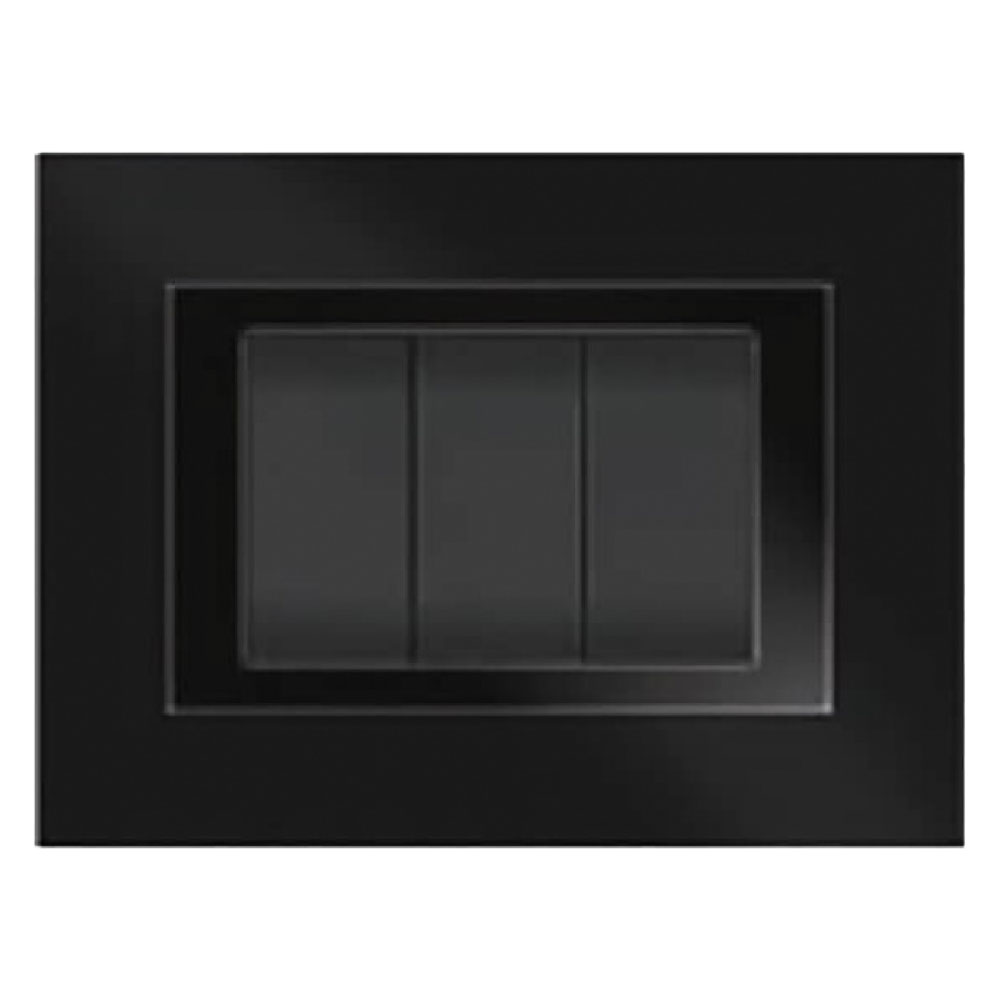 Placca colore nero ‘elite’ 3 posti – 5703/ab Feb