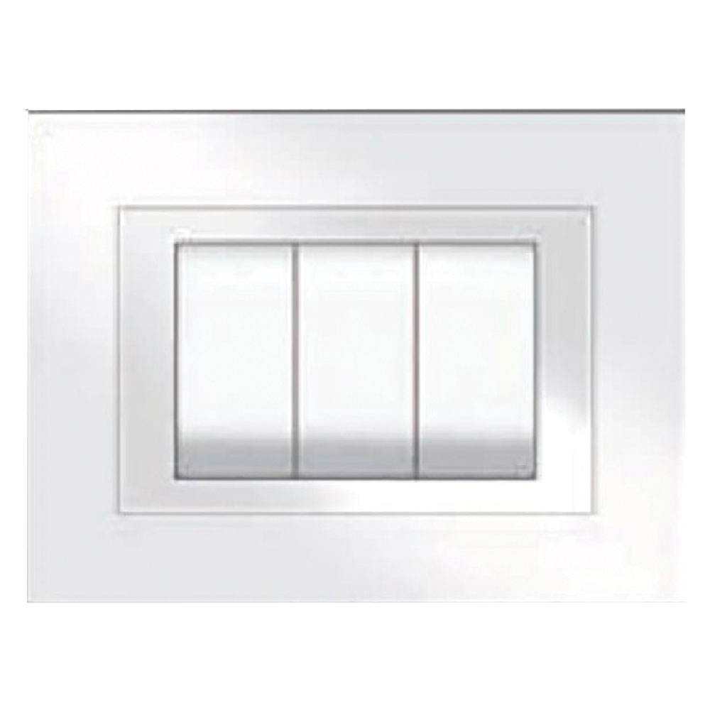 Placca colore bianco ‘elite’ 3 posti – 5703/aw Feb