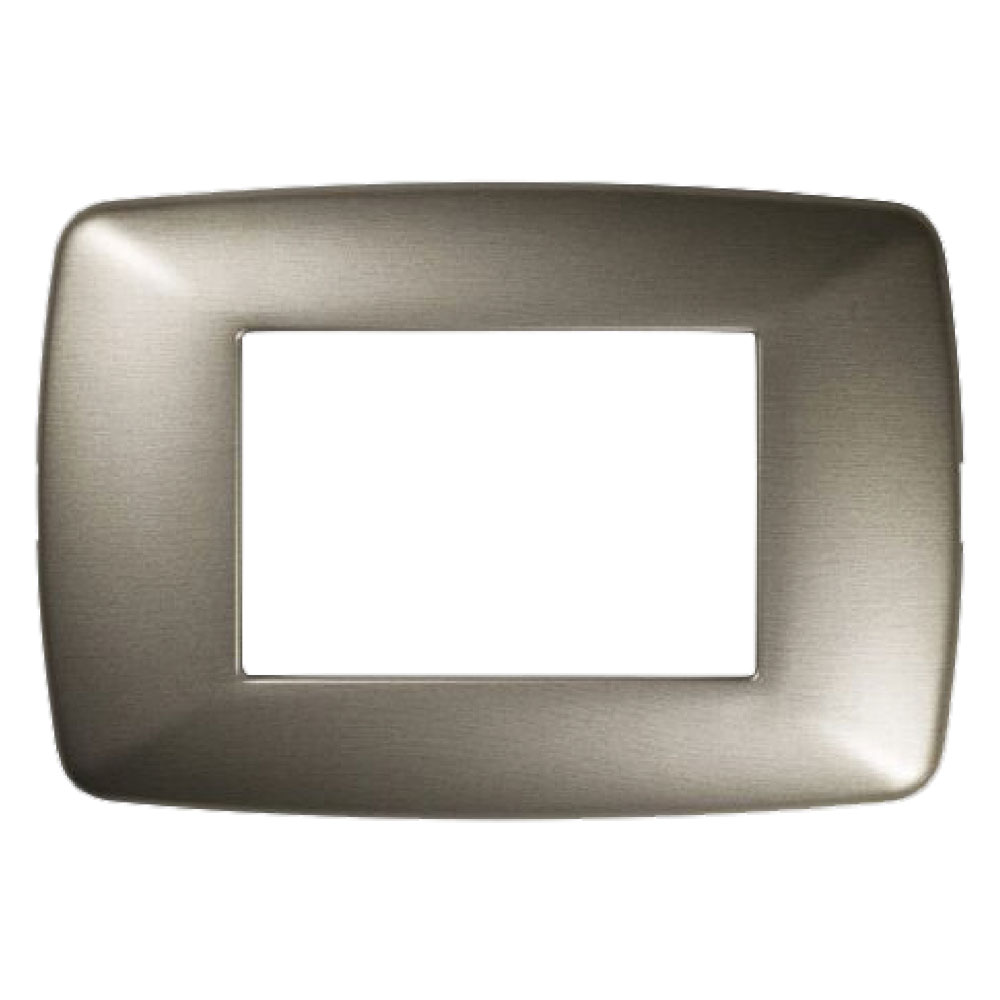 Placca colore acciaio spazzolato ‘brio’ 3 posti – 3203/as’ Feb