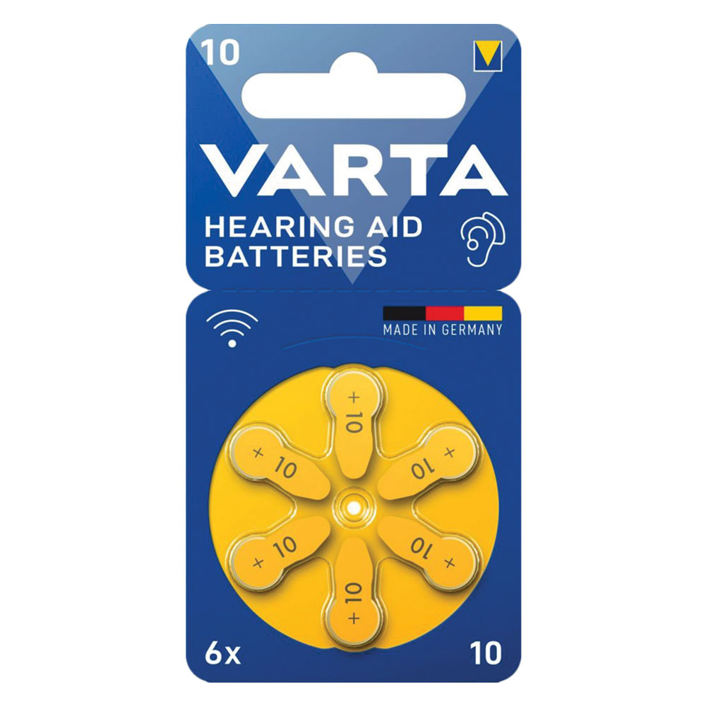 Pila per apparecchi acustici ’10’ pz 6 – 1,45 v Varta