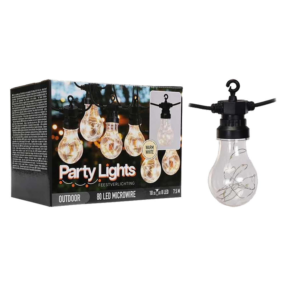 Luminaria ‘party’ cavo mt.7,5 – 10 portalampade e27 Senza marca