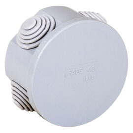Scatola tonda da parete Ø mm 80 x h.40 - 4 entrate Faeg