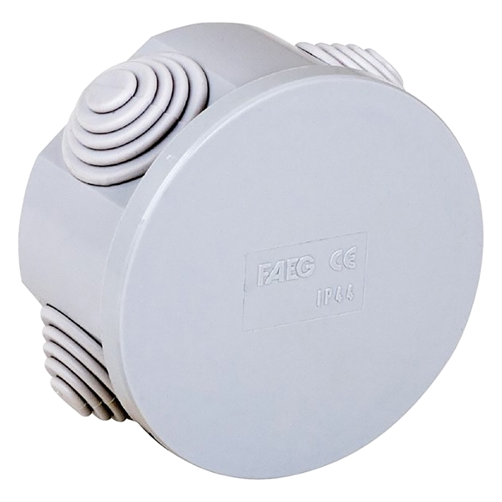 Scatola tonda da parete Ø mm 60 x h.35 – 4 entrate Faeg