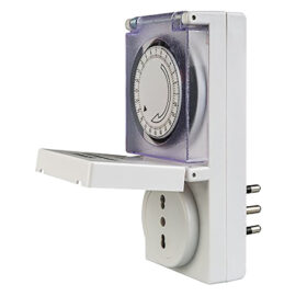 Presa temporizzata per esterno 'giornaliera' spina + presa 16a Proxe