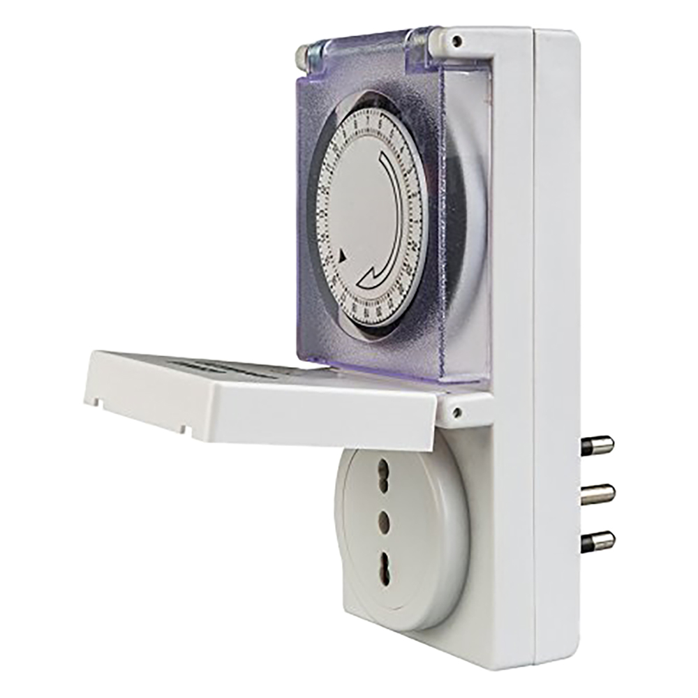 Presa temporizzata per esterno ‘giornaliera’ spina + presa 16a Proxe