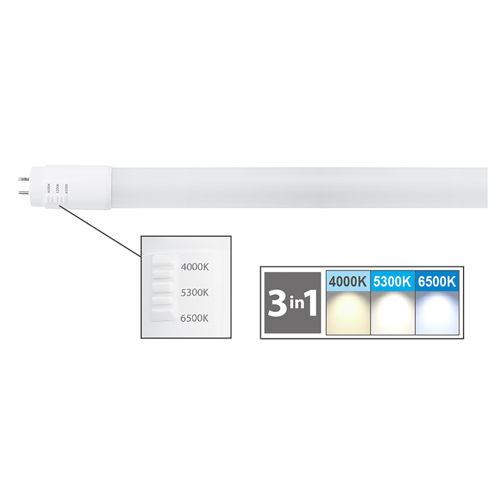 Neon lineare in vetro a led cambia tono 10w = 76w – mm 600 x Ø 26 Novaitalia