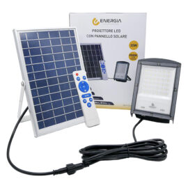 Proiettore a led con pannello solare 25w (pannello 8w) - cm 18 x 12,6 x 3 / 300 lumen Senza marca