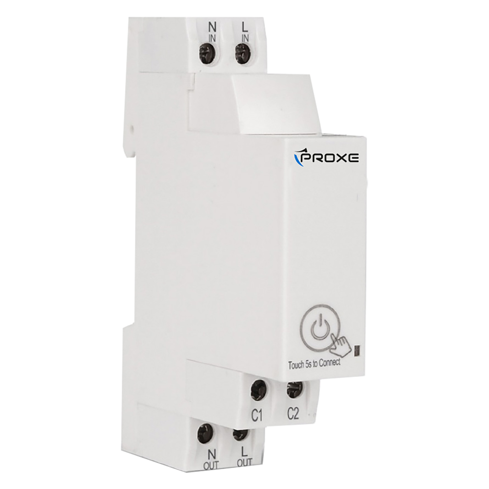 Rele’ multifunzione da guida din ‘smart tuya’ contatto 1no (spst-no) Proxe