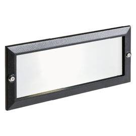 Segna passo incasso rettangolare aperto 'escape' e27 - 10 w - nero Sovil