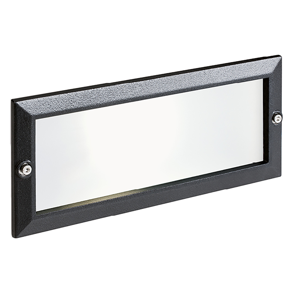 Segna passo incasso rettangolare aperto ‘escape’ e27 – 10 w – nero Sovil