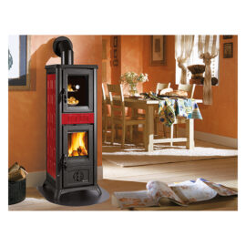 Stufa a legna 'gemma forno' 7,2 kw - colore bordeaux Nordica extraflame