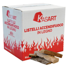 Listelli accendifuoco in legno 14 decimetri cubi - in scatola Kasart