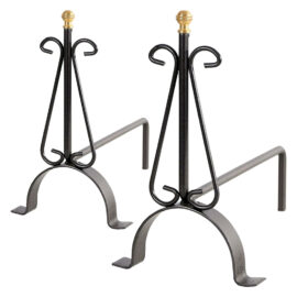 Coppia alari 'liscio' cm 20 x 35 x h.33 - 2 pezzi Mille